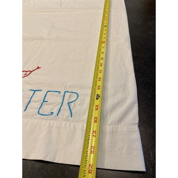 Clean Vintage PAIR Master & Slave Embroidered Cotton Standard QN Pillowcases - Picture 6 of 9